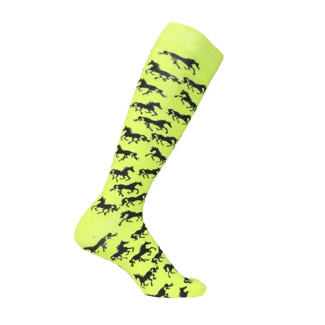AWST Int'l Ladies "Lila" Galloping Horses Knee Socks - 6 Pack - Breeches.com - Flyclothing LLC