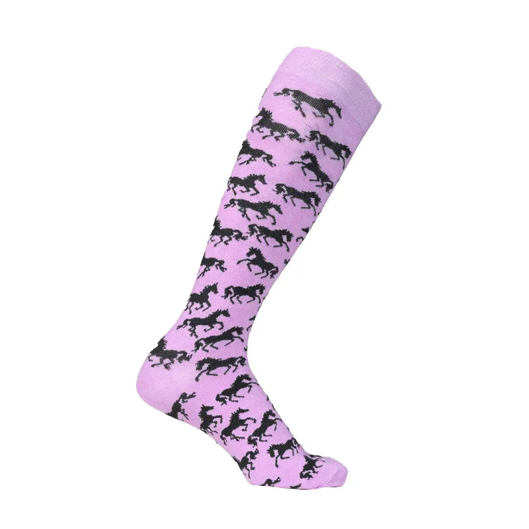 AWST Int'l Ladies "Lila" Galloping Horses Knee Socks - 6 Pack - Breeches.com - Flyclothing LLC