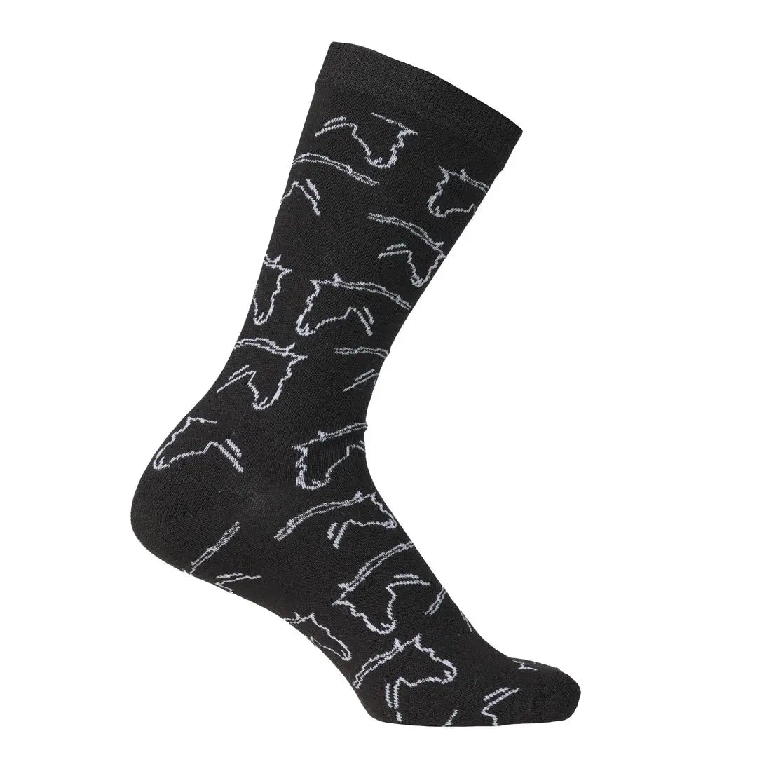 AWST Int'l Ladies Horse Heads Crew Socks - 6 pack - Breeches.com - Flyclothing LLC