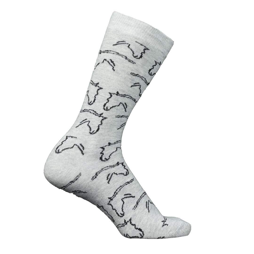 AWST Int'l Ladies Horse Heads Crew Socks - 6 pack - Breeches.com - Flyclothing LLC