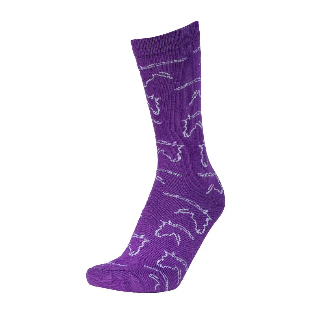 AWST Int'l Ladies Horse Heads Crew Socks - 6 pack - Breeches.com - Flyclothing LLC