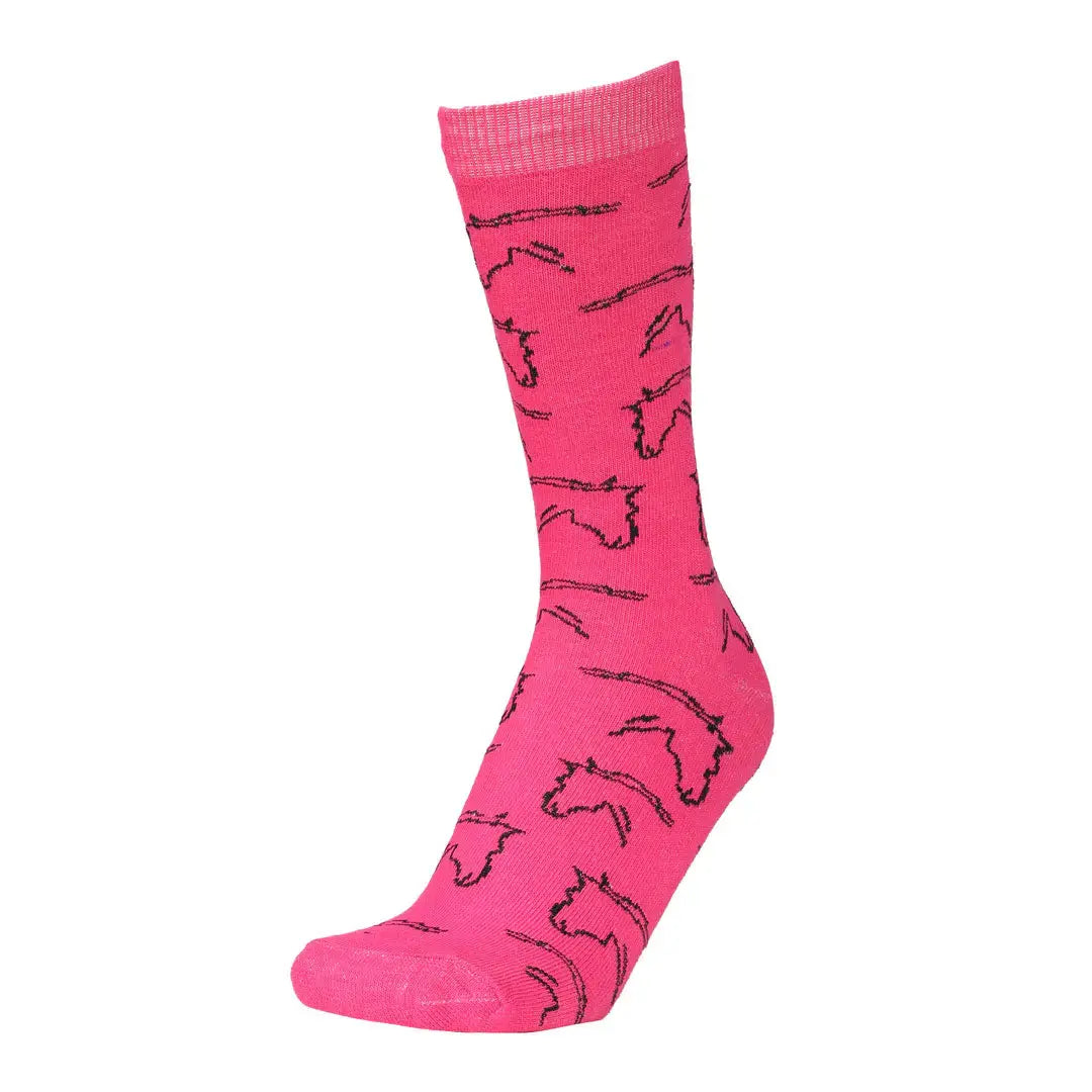 AWST Int'l Ladies Horse Heads Crew Socks - 6 pack - Breeches.com - Flyclothing LLC