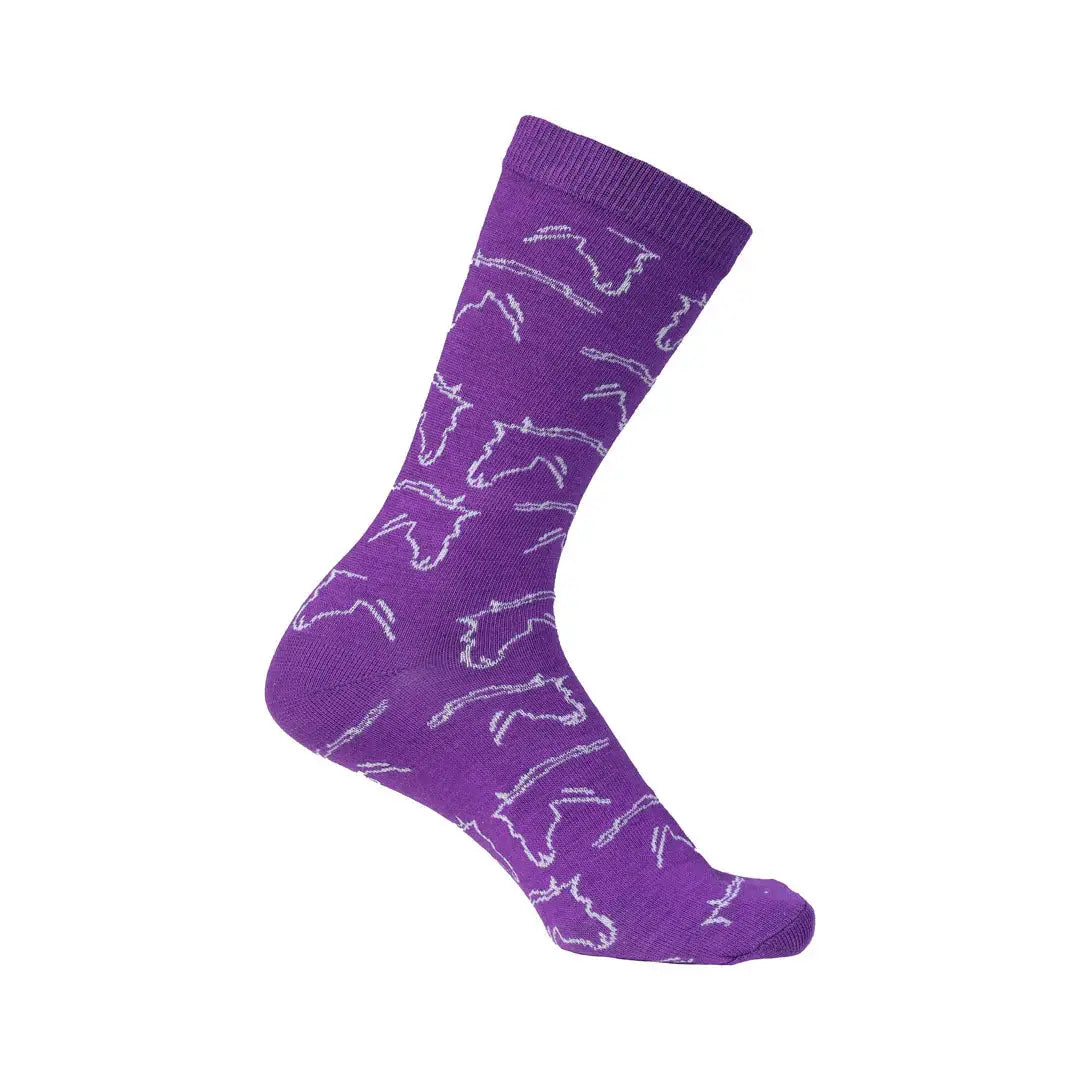 AWST Int'l Ladies Horse Heads Crew Socks - 6 pack - Breeches.com - Flyclothing LLC