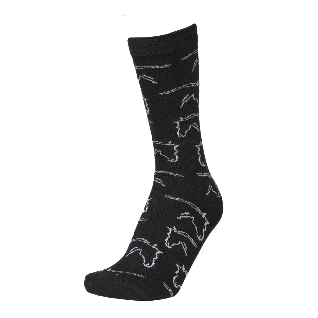 AWST Int'l Ladies Horse Heads Crew Socks - 6 pack - Breeches.com - Flyclothing LLC