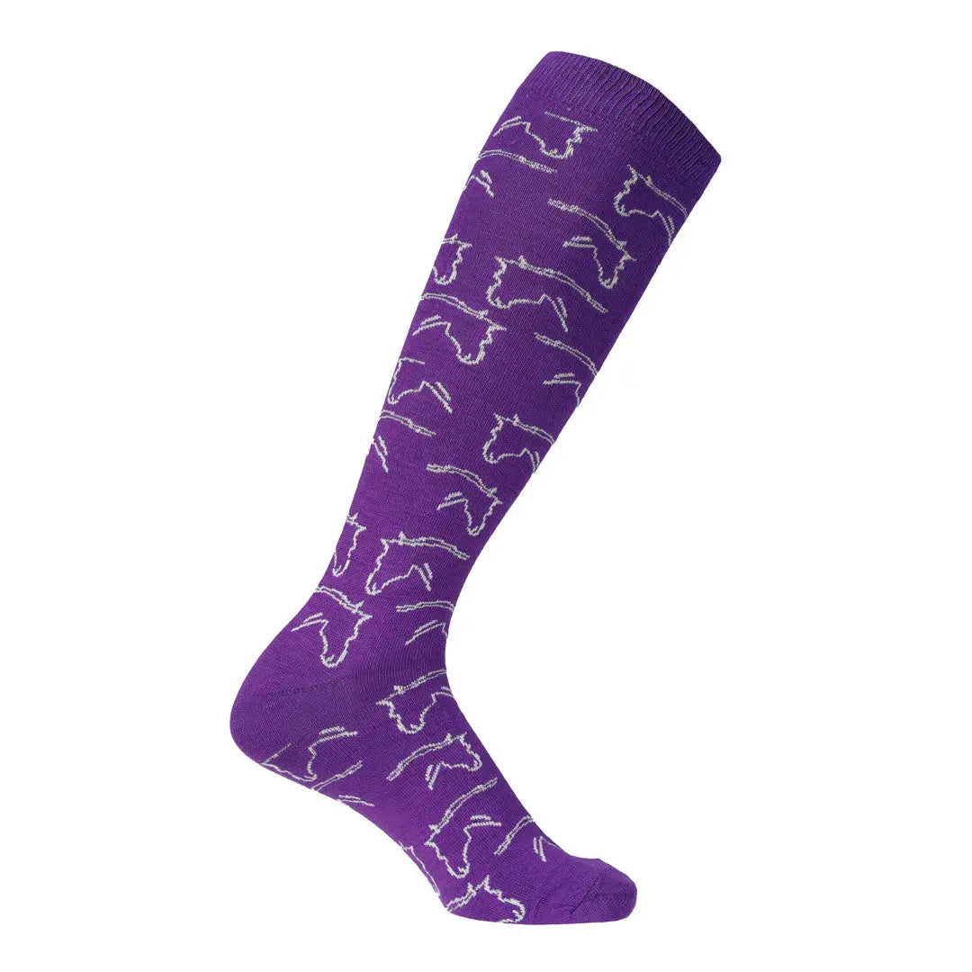 AWST Int'l Ladies Horse Heads Knee Socks - 6 pack - Breeches.com - Flyclothing LLC