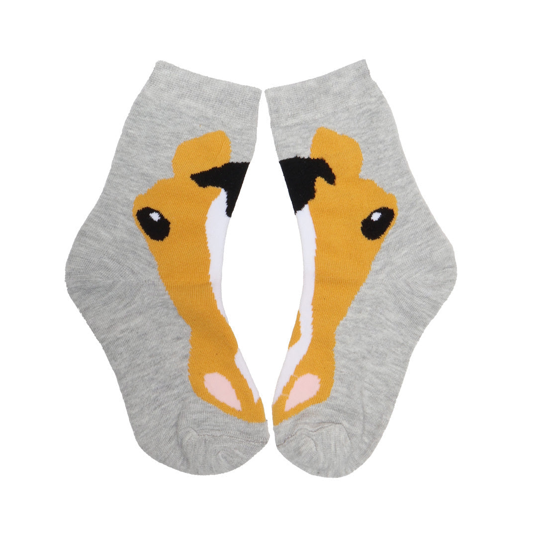 AWST Int'l Child Horse Face Buckskin Crew Socks