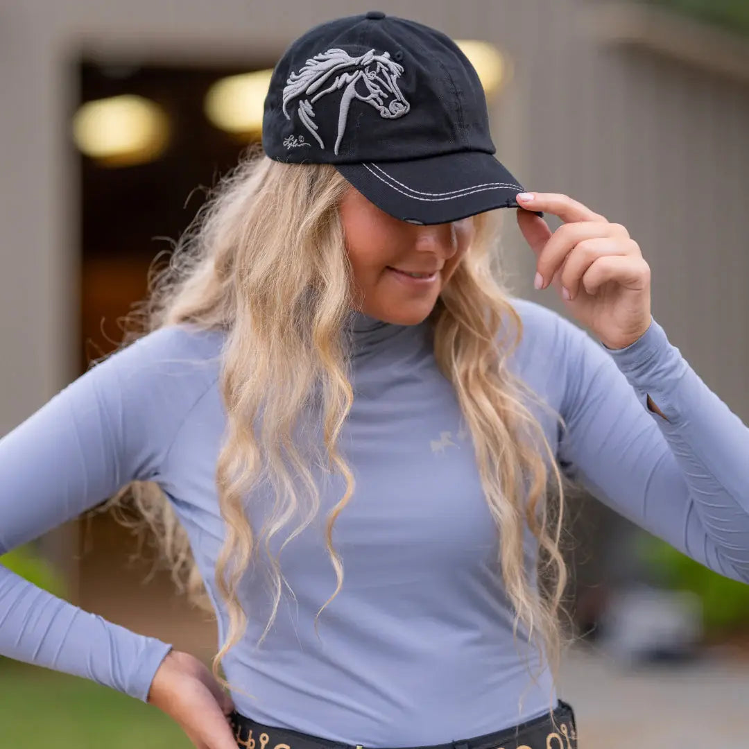 AWST Int'l Lila 3D Horse Head Cap - Breeches.com - Flyclothing LLC