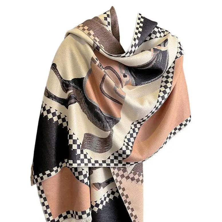 AWST Int'l Horses in Blankets Acrylic Cashmere Scarf - Breeches.com - Flyclothing LLC