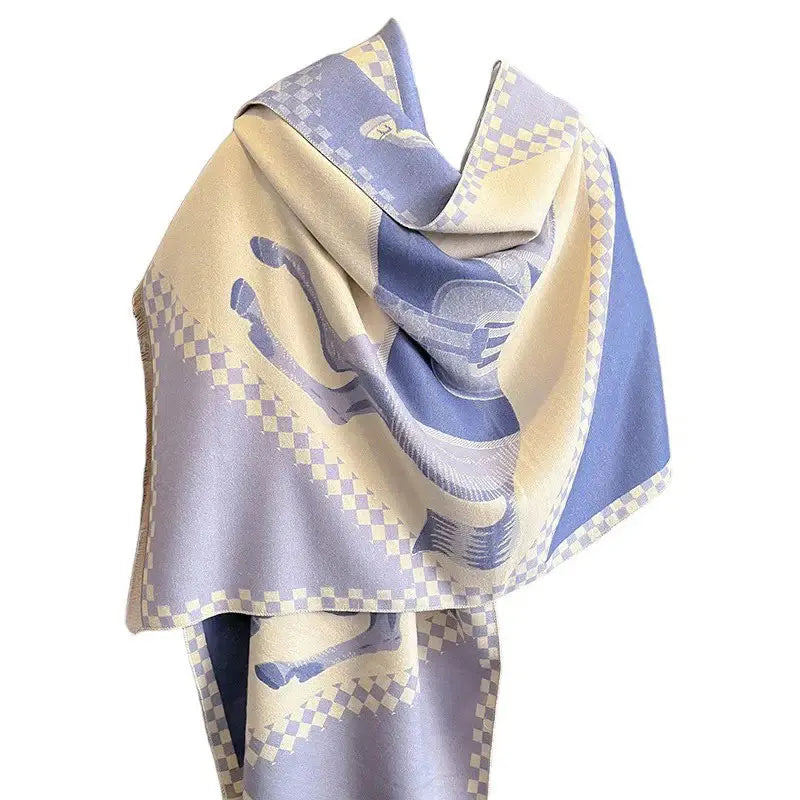 AWST Int'l Horses in Blankets Acrylic Cashmere Scarf - Breeches.com - Flyclothing LLC
