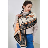 AWST Int'l Baroque Horses Acrylic Cashmere Scarf - Breeches.com - Flyclothing LLC