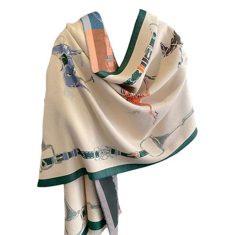 AWST Int'l Hunter Horses Acrylic Cashmere Scarf - Breeches.com - Flyclothing LLC