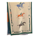 AWST Int'l Hunter Horses Acrylic Cashmere Scarf - Breeches.com - Flyclothing LLC