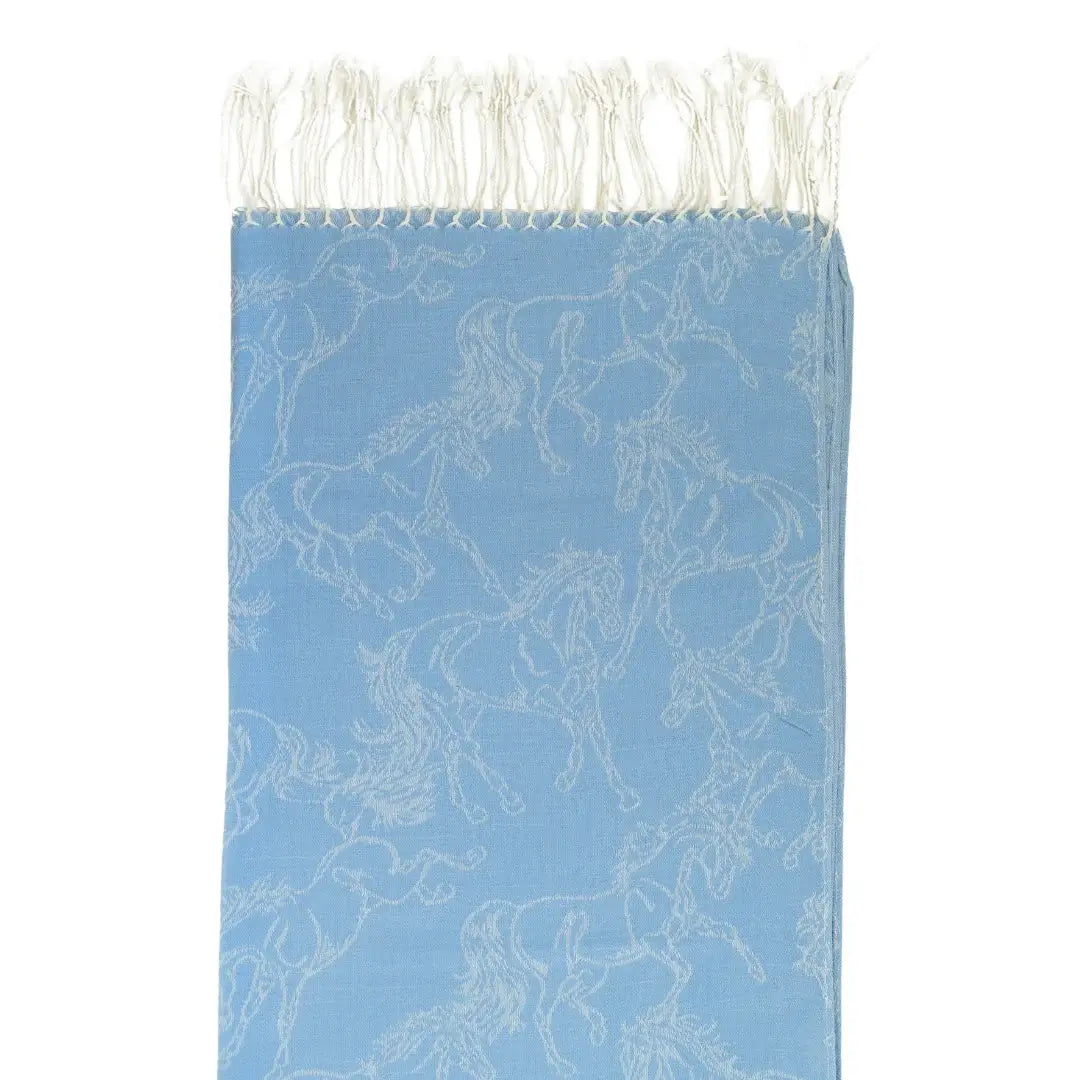 AWST Int'l Lila Linear Horses Pashmina Scarf - Breeches.com - Flyclothing LLC