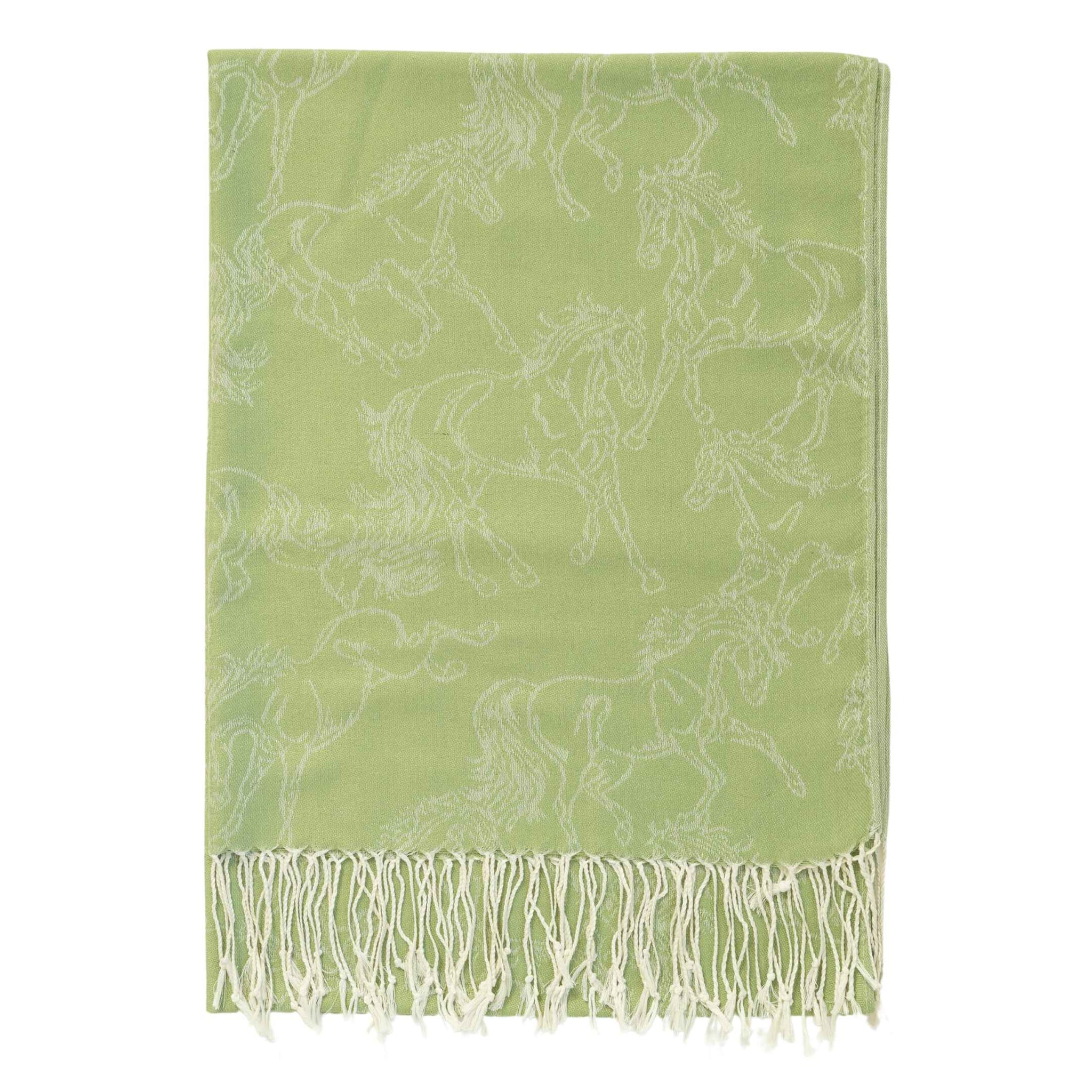 AWST Int'l Lila Linear Horses Pashmina Scarf - Breeches.com - Flyclothing LLC