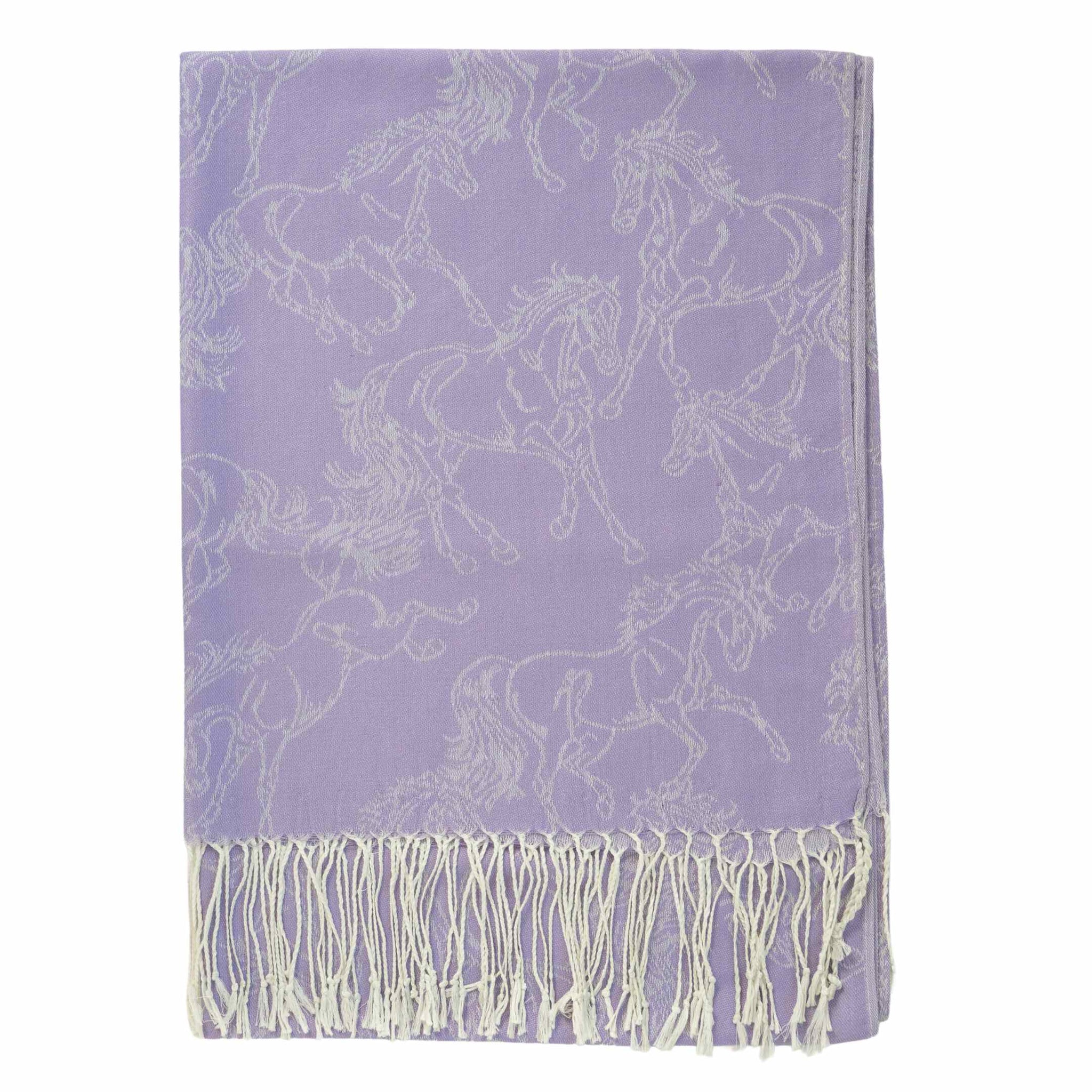AWST Int'l Lila Linear Horses Pashmina Scarf - Breeches.com - Flyclothing LLC
