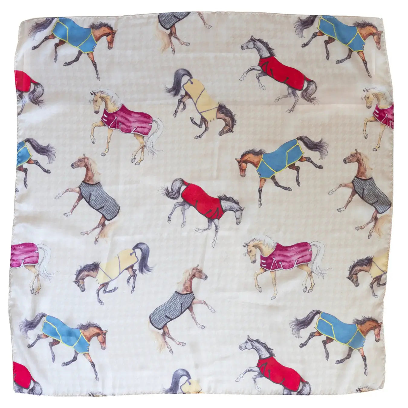 AWST Int'l Lila Horses in Blankets Scarf -36" - Breeches.com - Flyclothing LLC