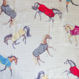 AWST Int'l Lila Horses in Blankets Scarf -36" - Breeches.com - Flyclothing LLC