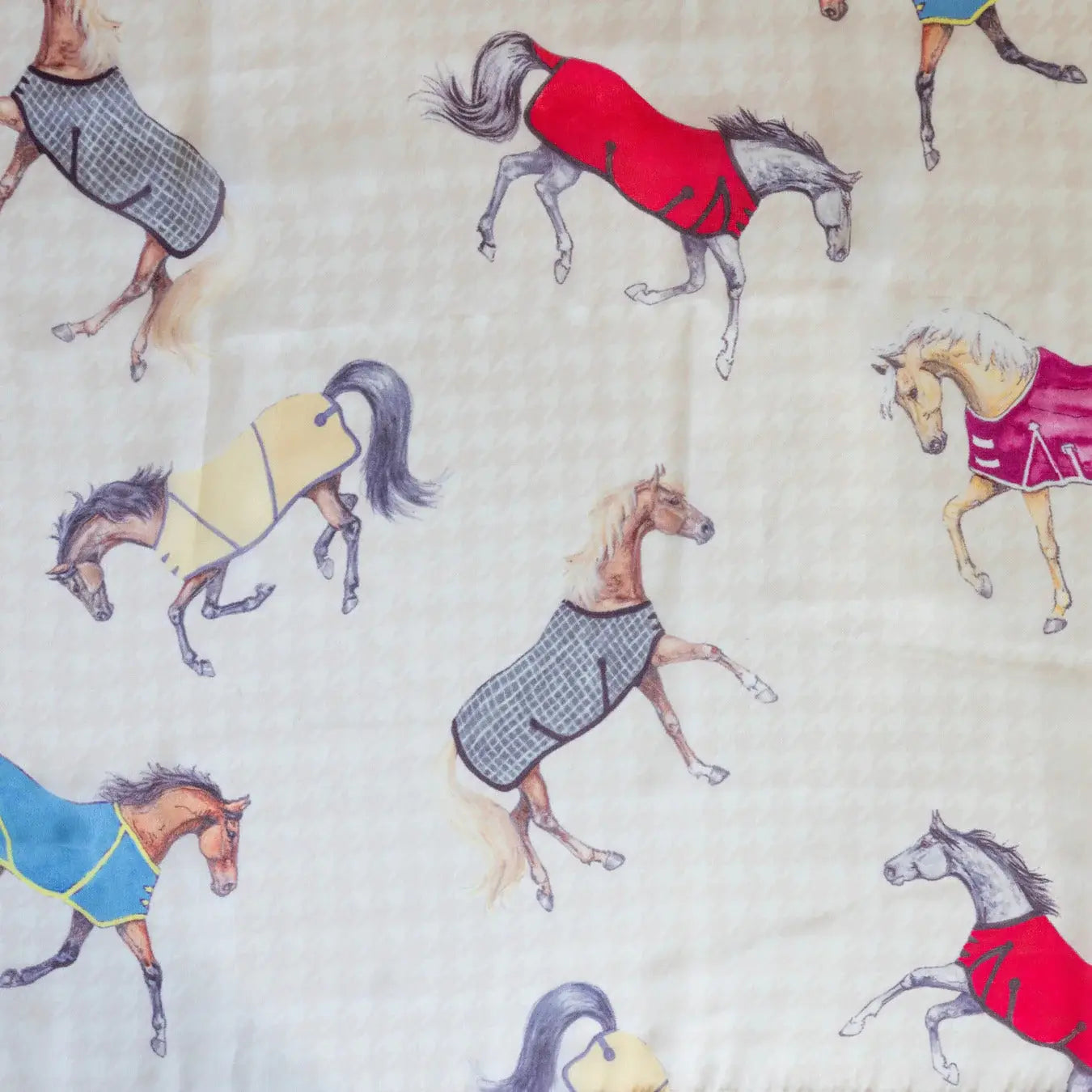 AWST Int'l Lila Horses in Blankets Scarf -36" - Breeches.com - Flyclothing LLC