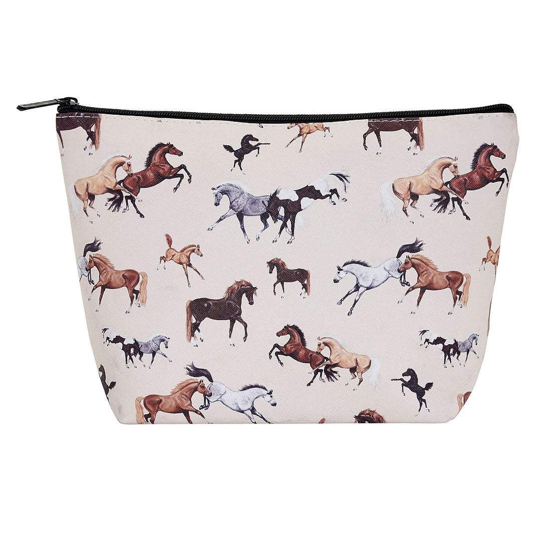 AWST Int'l "Lila" Horses All Over Large Cosmetic Pouch - Breeches.com - Flyclothing LLC