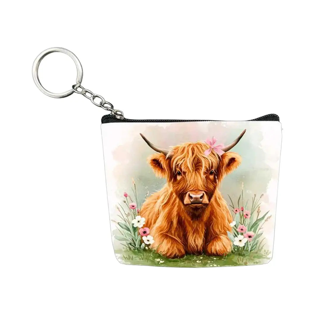 AWST Int'l Set of 12 Coin Purses- West Highlander Cows - Breeches.com - Flyclothing LLC