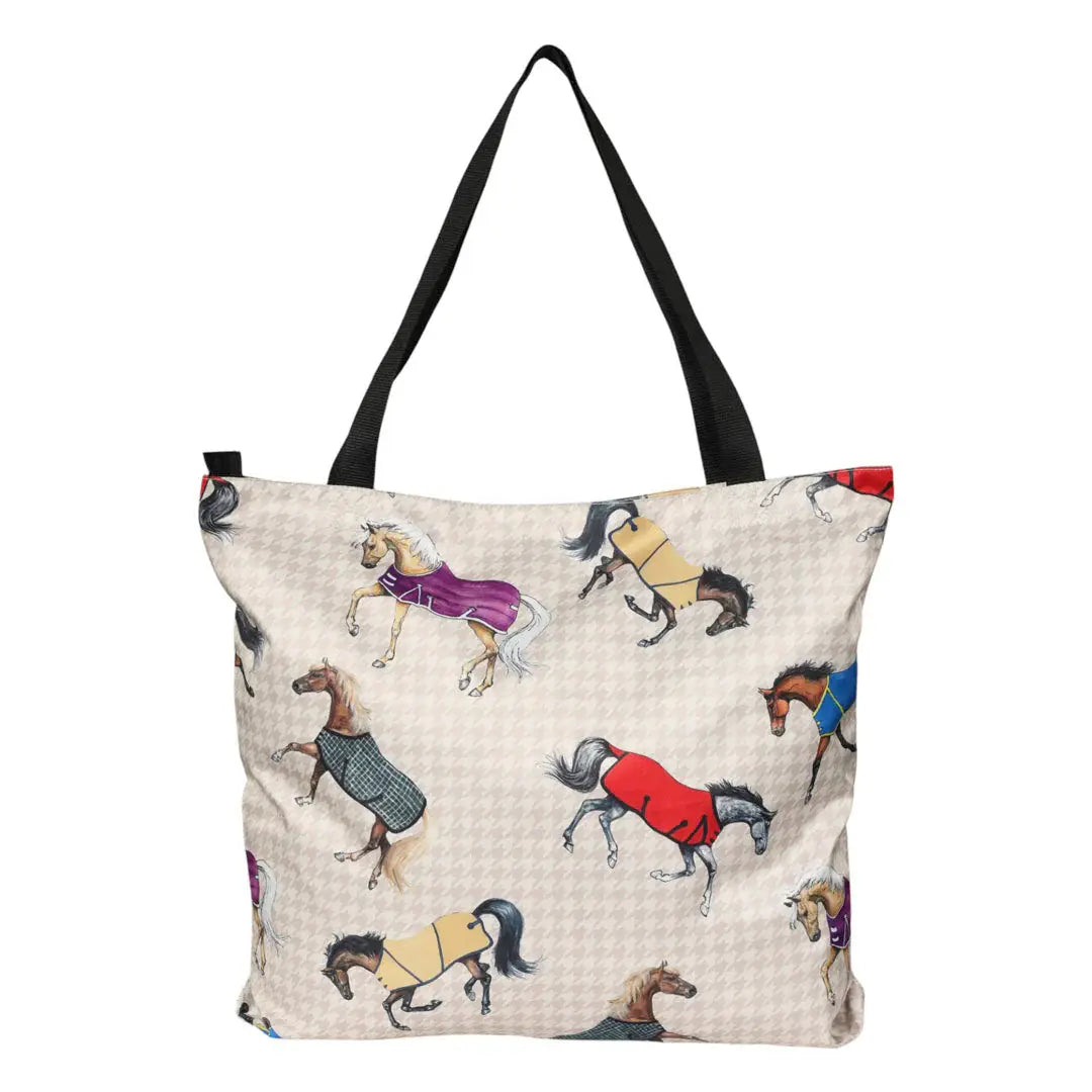 AWST Int'l Lila Horses in Blankets Tote Bag - Breeches.com - Flyclothing LLC