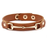 AWST Int'l Vegan Leather Bracelet w/Gold Tone Snaffle Bit - Breeches.com - Flyclothing LLC