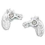 AWST Int'l Horse Head Earrings w/Purple Cowboy Hat Gift Box - Breeches.com - Flyclothing LLC