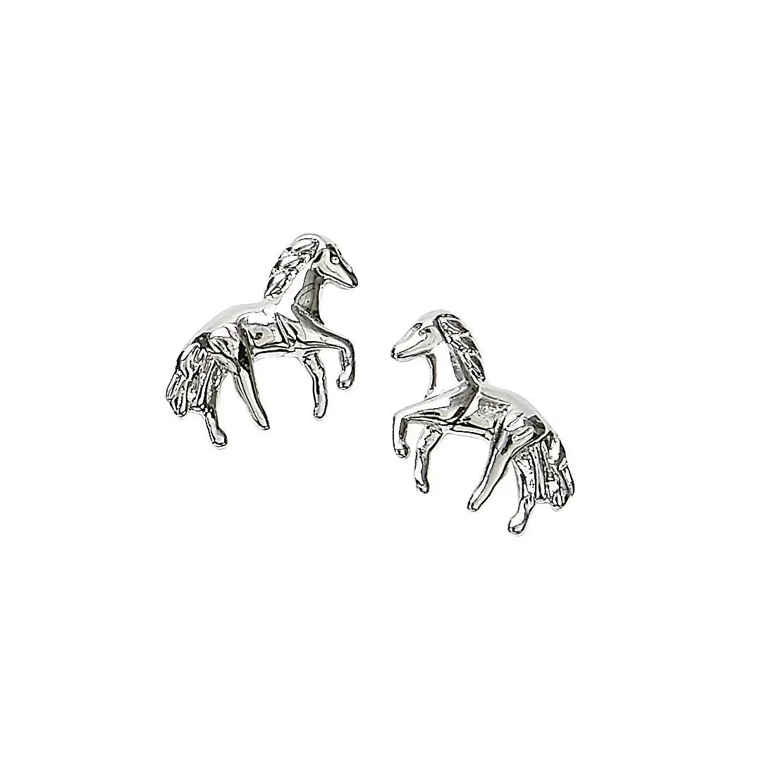 AWST Int'l Sterling Silver Mini Horse Earrings - Breeches.com - Flyclothing LLC