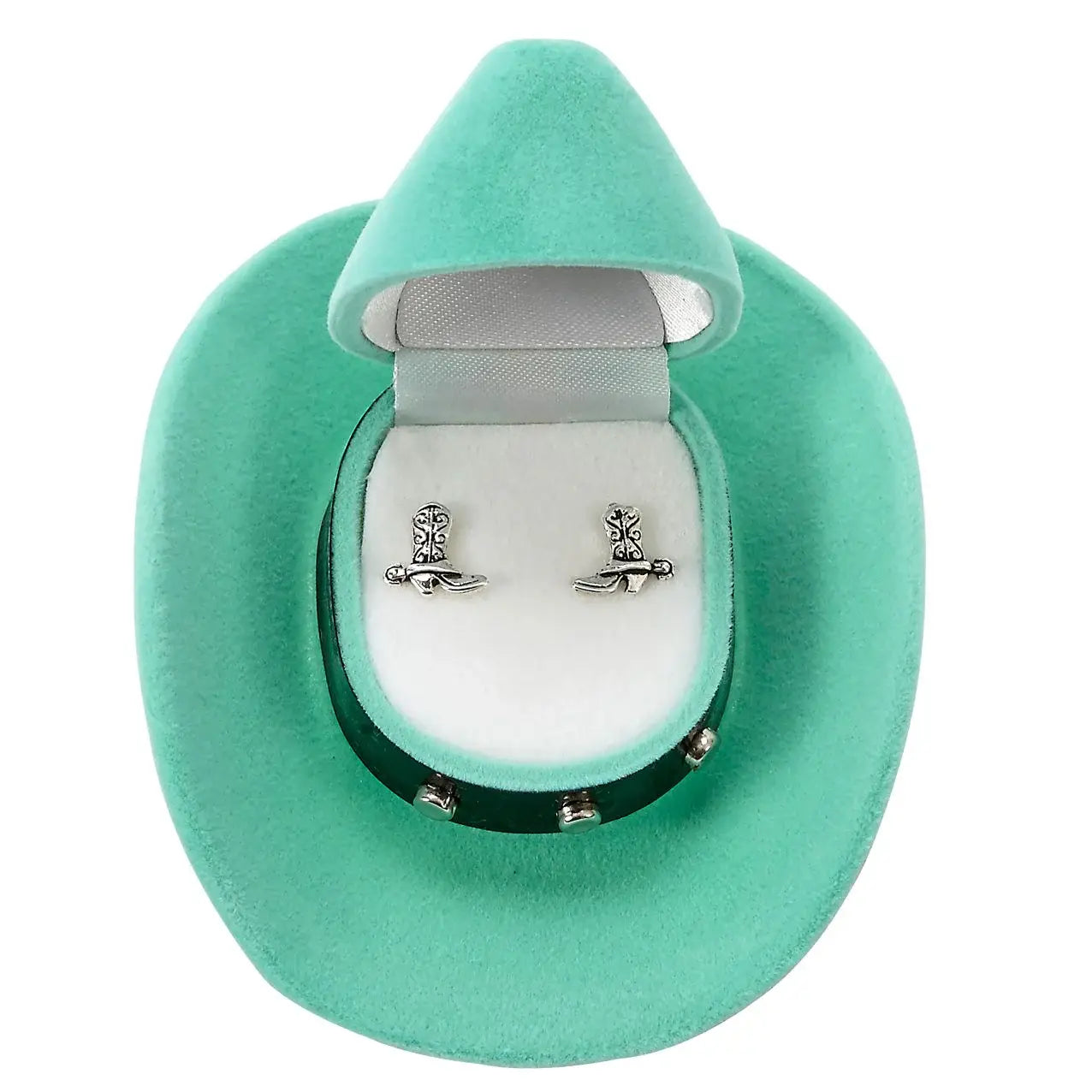 AWST Int'l Cowboy Boot Earrings w/Colorful Cowboy Hat Gift Box - Breeches.com - Flyclothing LLC