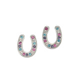 AWST Int'l Horseshoes Earrings w/Colorful Cowboy Hat Box - Breeches.com - Flyclothing LLC