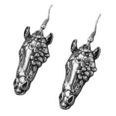 Awst Int'l Flower Horse Head Dangle Earrings