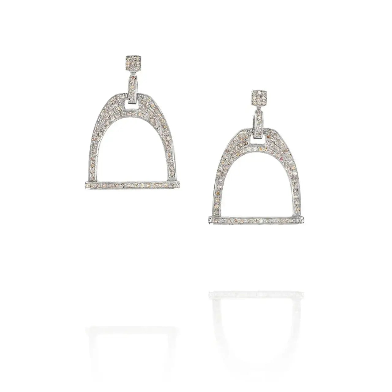 AWST Int'l Silver Plated Stirrup Earrings - Breeches.com - Flyclothing LLC