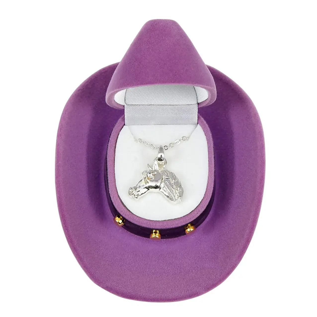 AWST Int'l Horse Head Pendant Necklace w/Cowboy Hat Gift Box - Breeches.com - Flyclothing LLC