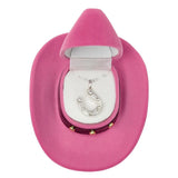 AWST Int'l Horseshoe Pendant Necklace w/Colorful Cowboy Hat Gift Box - Breeches.com - Flyclothing LLC