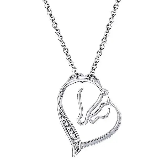 AWST Int'l Mare & Foal Horse Head Necklace - Breeches.com - Flyclothing LLC
