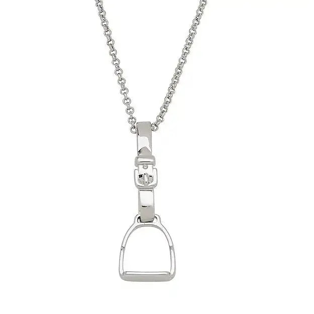 AWST Int'l Rhodium English Stirrup Necklace - Breeches.com - Flyclothing LLC