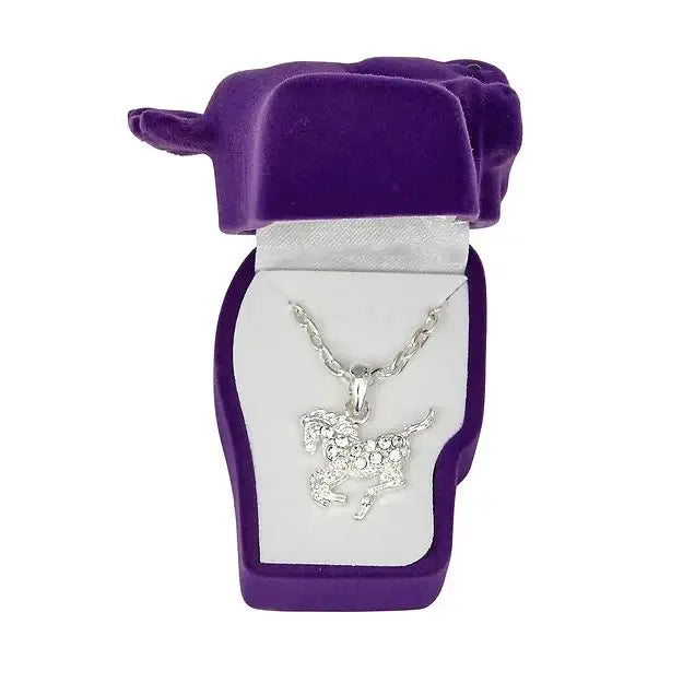 AWST Int'l Aqua Precious Pony Necklace w/Aqua Horse Head Gift Box - Breeches.com - Flyclothing LLC
