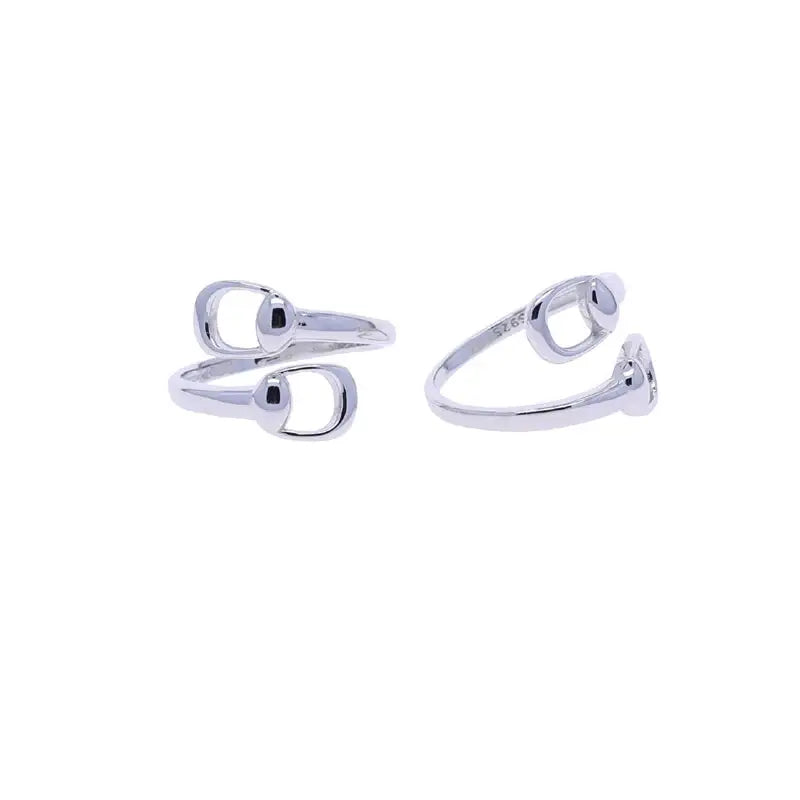 AWST Int'l Snaffle Bit Sterling Silver Adjustable Wrap Ring - Breeches.com - Flyclothing LLC