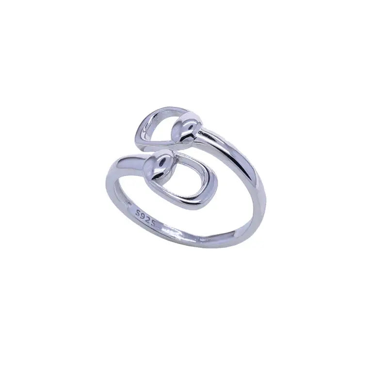 AWST Int'l Snaffle Bit Sterling Silver Adjustable Wrap Ring - Breeches.com - Flyclothing LLC