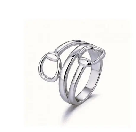 AWST Int'l Snaffle Bit Sterling Silver Wrap Ring - Breeches.com - Flyclothing LLC