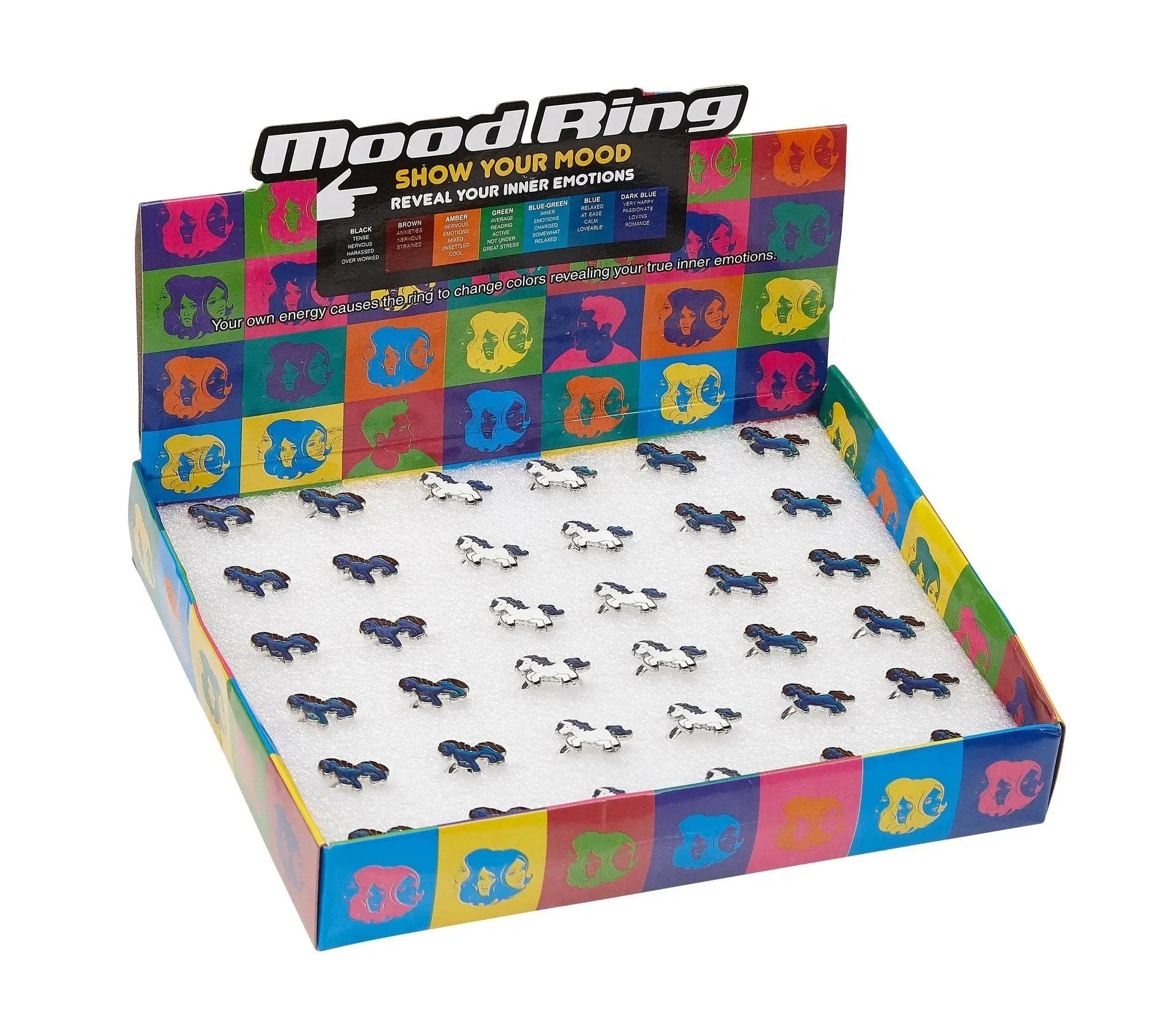AWST Int'l Colorful Horses Mood Ring Display - Breeches.com - Flyclothing LLC