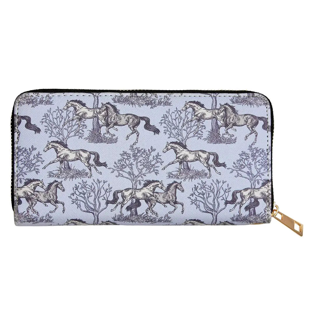 AWST Int'l "Lila" Blue Toile Clutch Wallet - Breeches.com - Flyclothing LLC