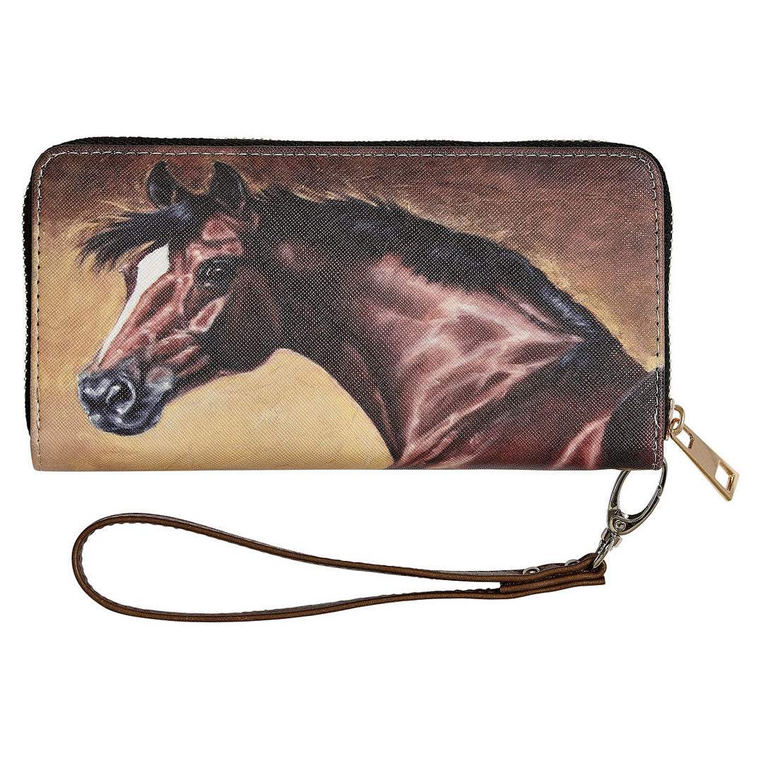 AWST Int'l "Lila" Bay Horse Head Clutch Wallet - Breeches.com - Flyclothing LLC
