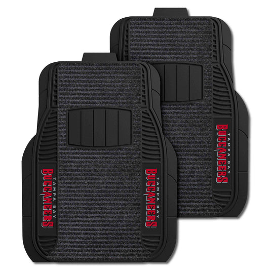 NFL - Tampa Bay Buccaneers 2-pc Deluxe Car Mat Set - Logo Brands - Flyclothing LLC