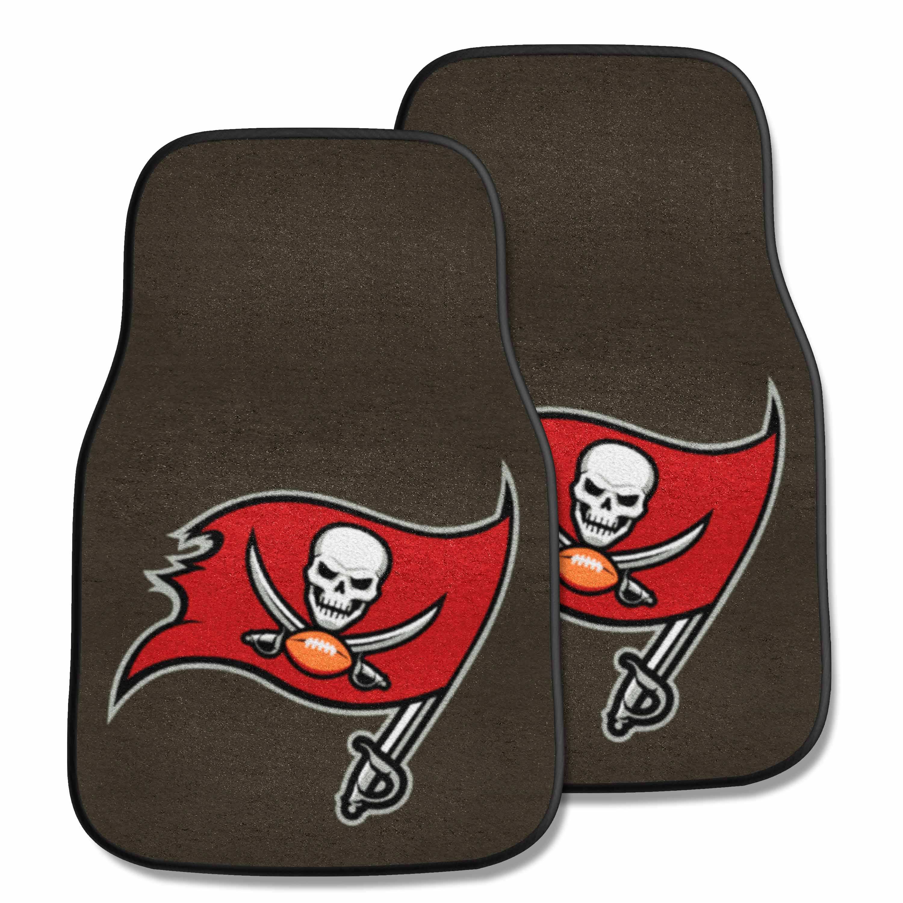 NFL - Tampa Bay Buccaneers 2-pc Carpet Car Mat Set - Logo Brands - Flyclothing LLC