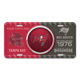 NFL - Tampa Bay Buccaneers Embossed Metal License Plate - Logo Brands - Flyclothing LLC