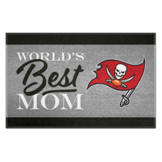 NFL - Tampa Bay Buccaneers Starter Mat - World's Best Mom - Logo Brands - Flyclothing LLC