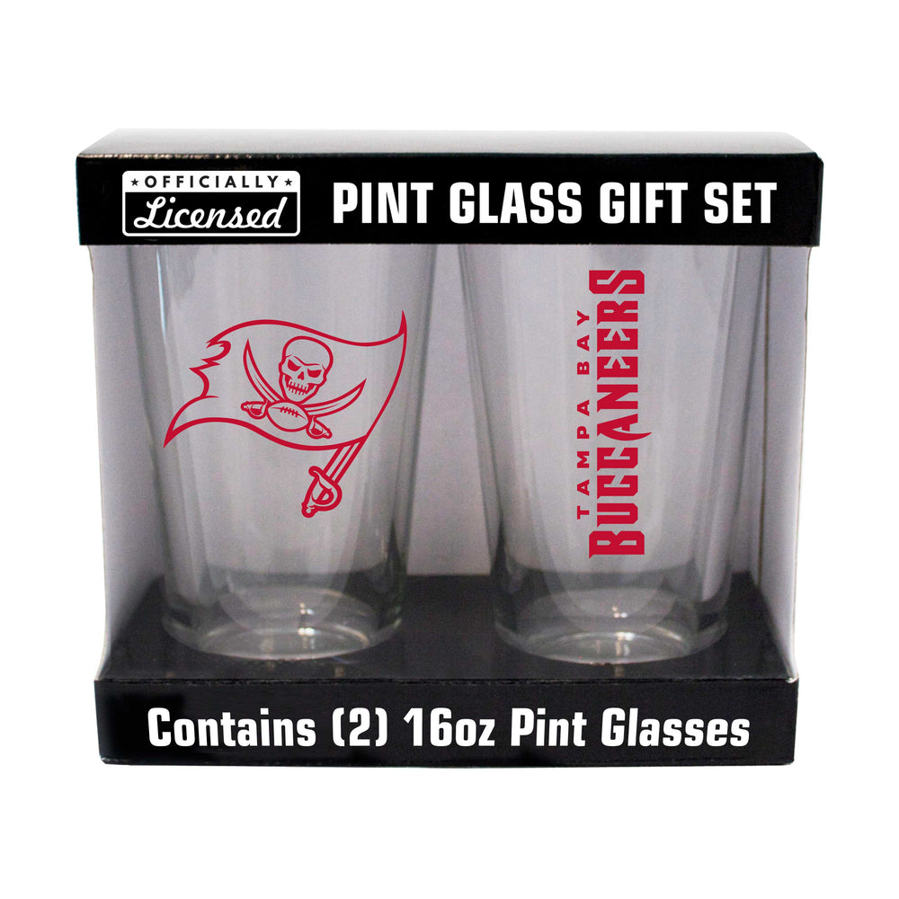 Tampa Bay Buccaneers 16oz Gameday Pint Glass 2 Pack