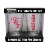 Tampa Bay Buccaneers 16oz Gameday Pint Glass 2 Pack