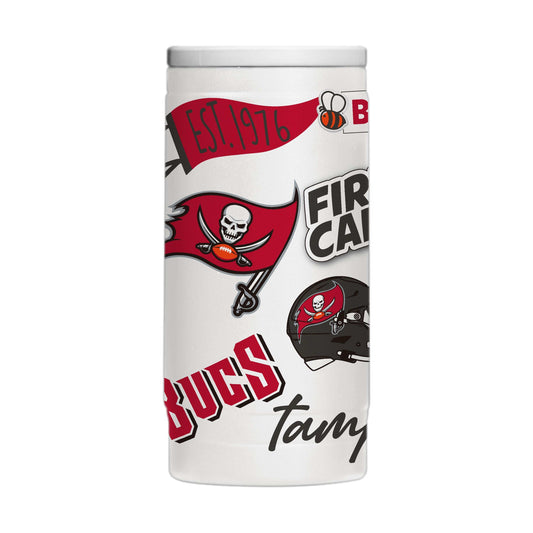 Tampa Bay Buccaneers 12oz Native Powdercoat SlimCan Coolie - Logo Brands - Flyclothing LLC